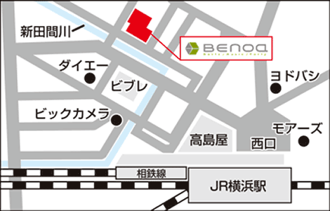 寄り駅からベノア横浜関内店までのアクセス